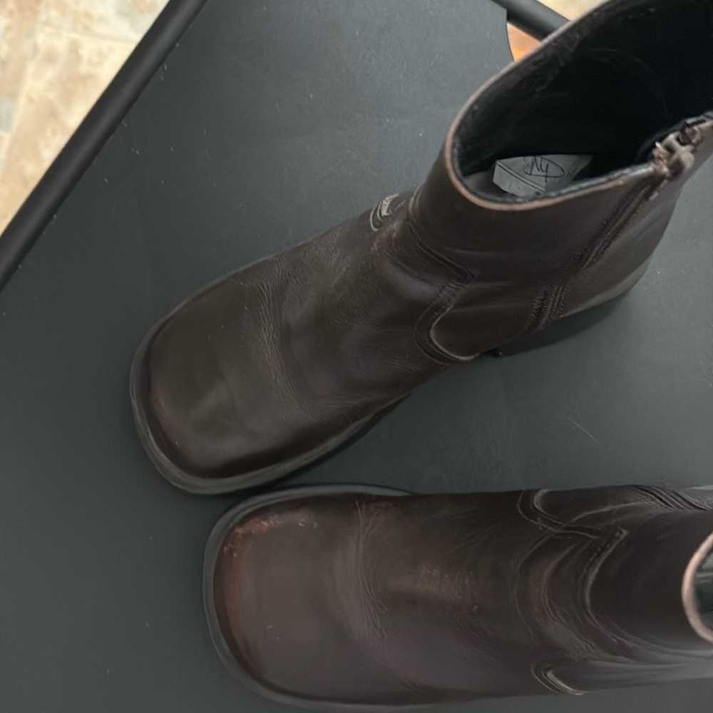 VTG STEVE MADDEN “Rare”!Leather Chunky Boots 90s Y2K - Picture 6 of 15